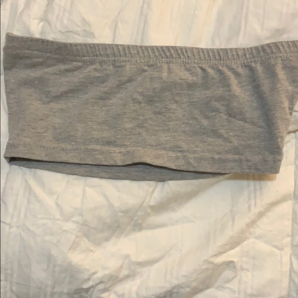 missguided bandeau grey top